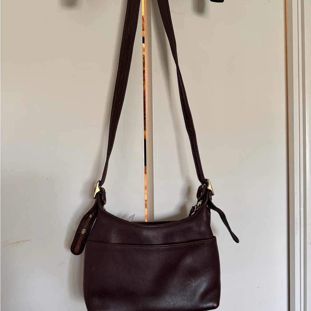 Coach Dark Brown Leather Shoulder Bag